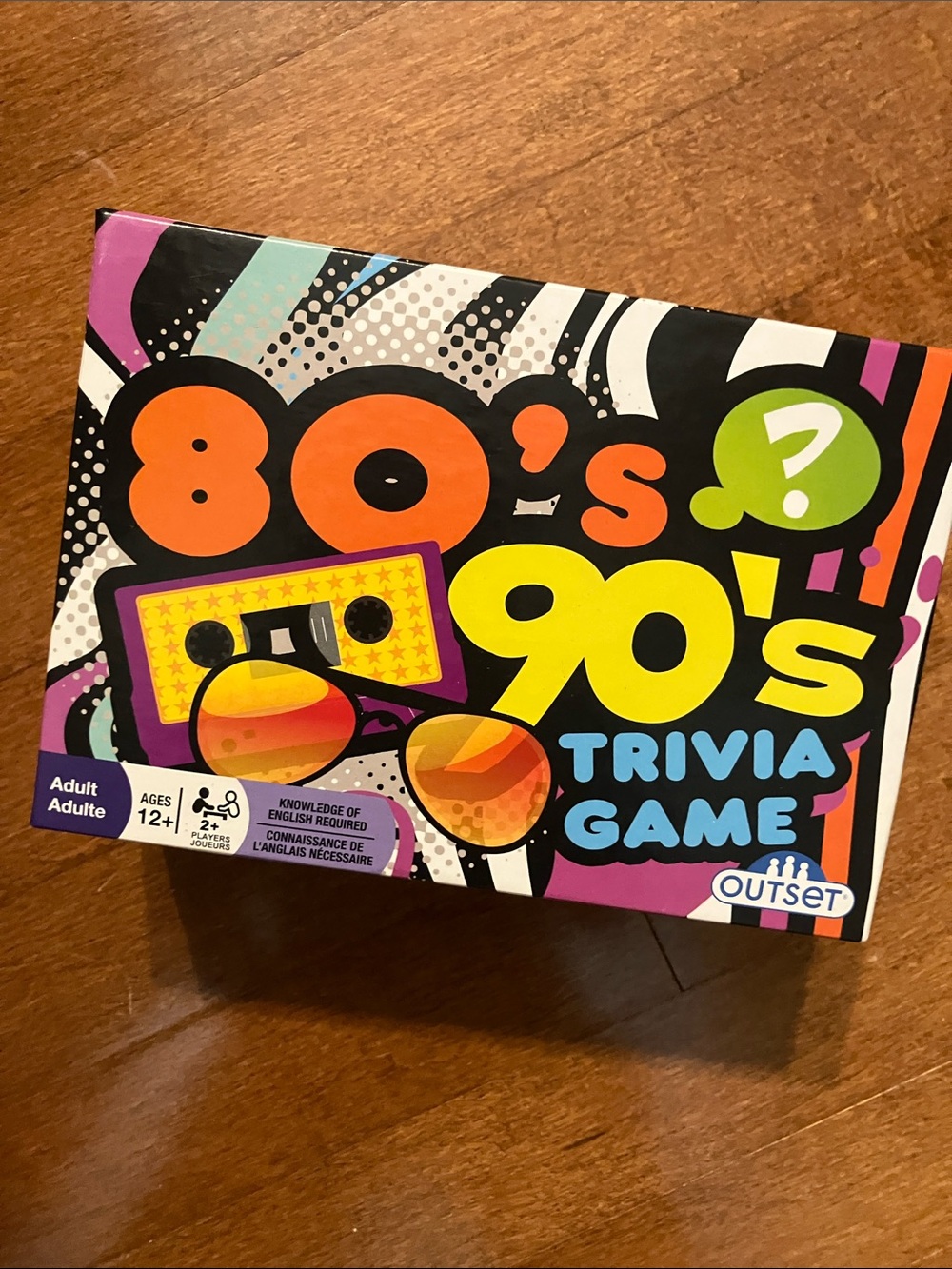 Outset 80's & 90's Trivia Game - Black, Orange, Yellow, Purple